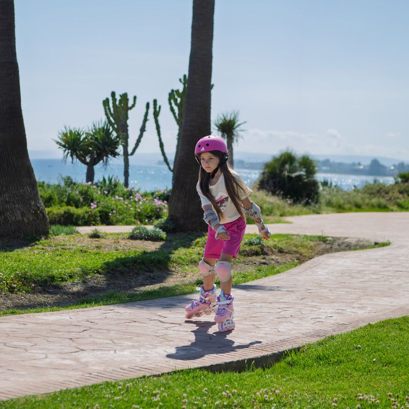 Pattini in linea per bambini ATTABO Flashled regolabile rosa 15