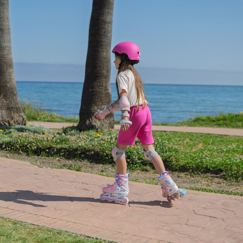 Pattini in linea per bambini ATTABO Flashled regolabile rosa 17