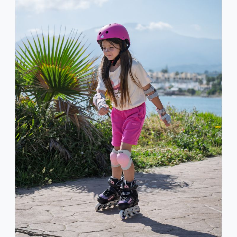 Pattini in linea per bambini ATTABO Bladeroll regolabili nero/viola 12