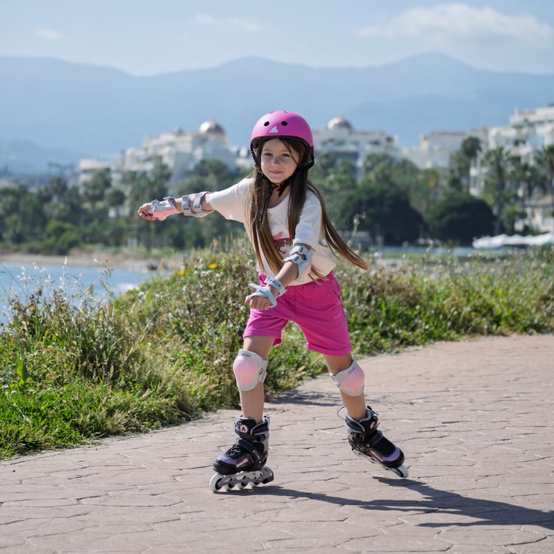 Pattini in linea per bambini ATTABO Bladeroll regolabili nero/viola 15