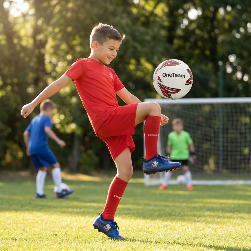 Completo da calcio per bambini OneTeam Precision Set maglia e pantaloncini rosso 14