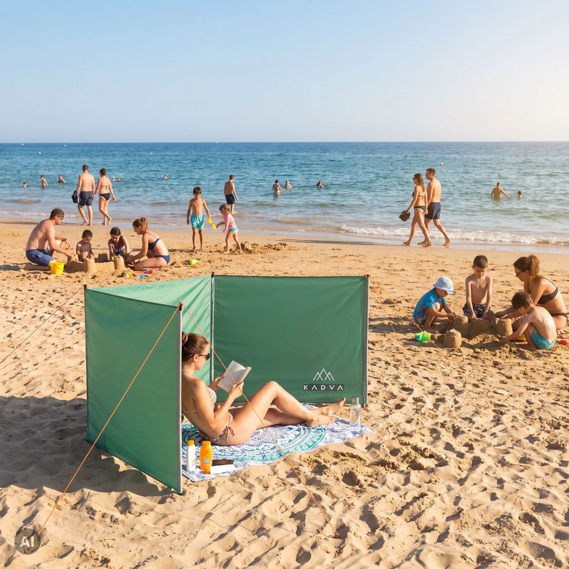 Paravento da campeggio KADVA Screen verde 3