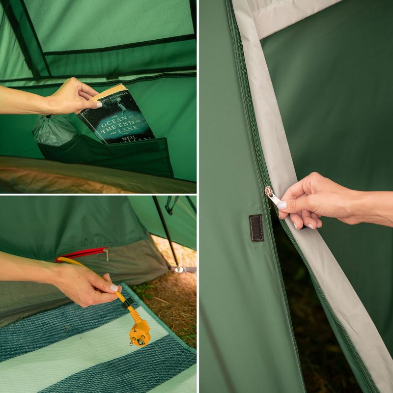 KADVA Tenda da campeggio per 3 persone Kavio 3 verde 23