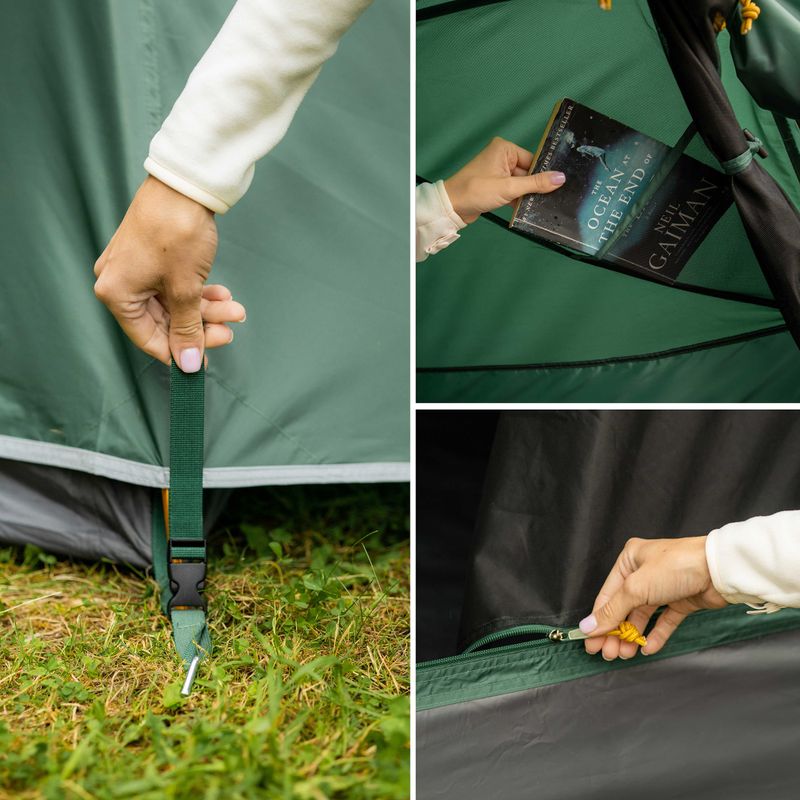 KADVA Expedit 3 pro 3 persone tenda da campeggio verde 14