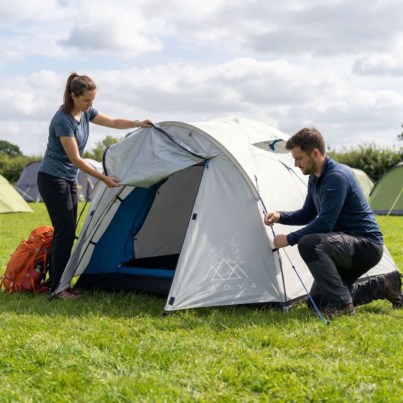 Tenda da campeggio 3-osobowy KADVA CAMPdome 3 grey 9
