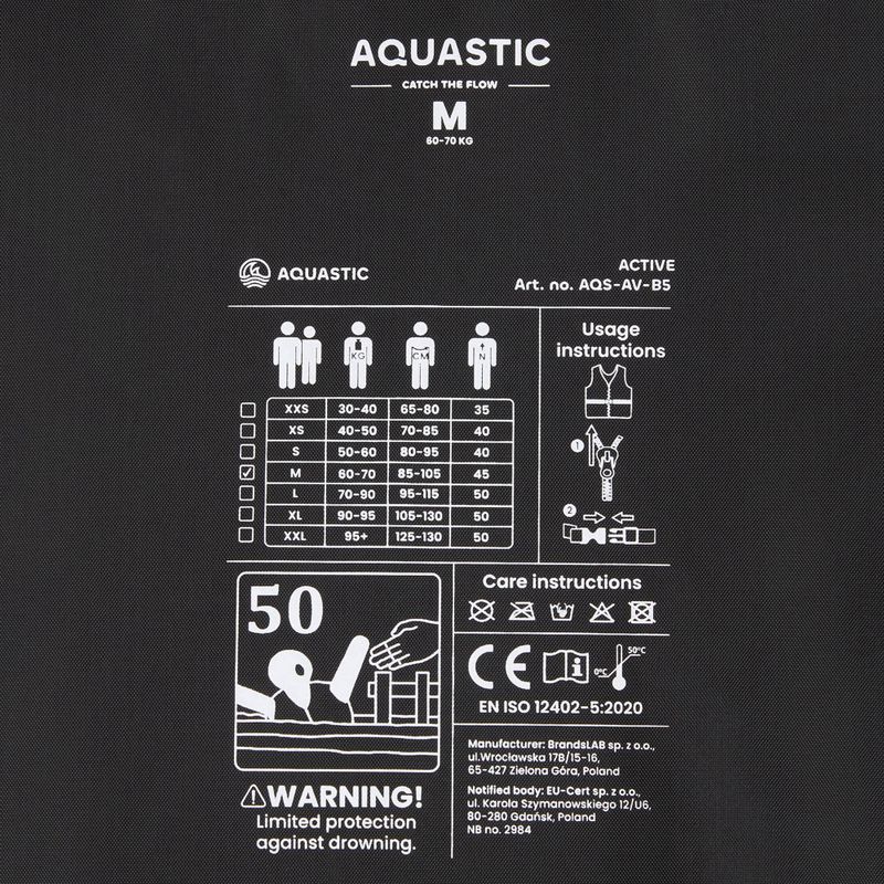 Gilet di assicurazione AQUASTIC Active 50N nero 6