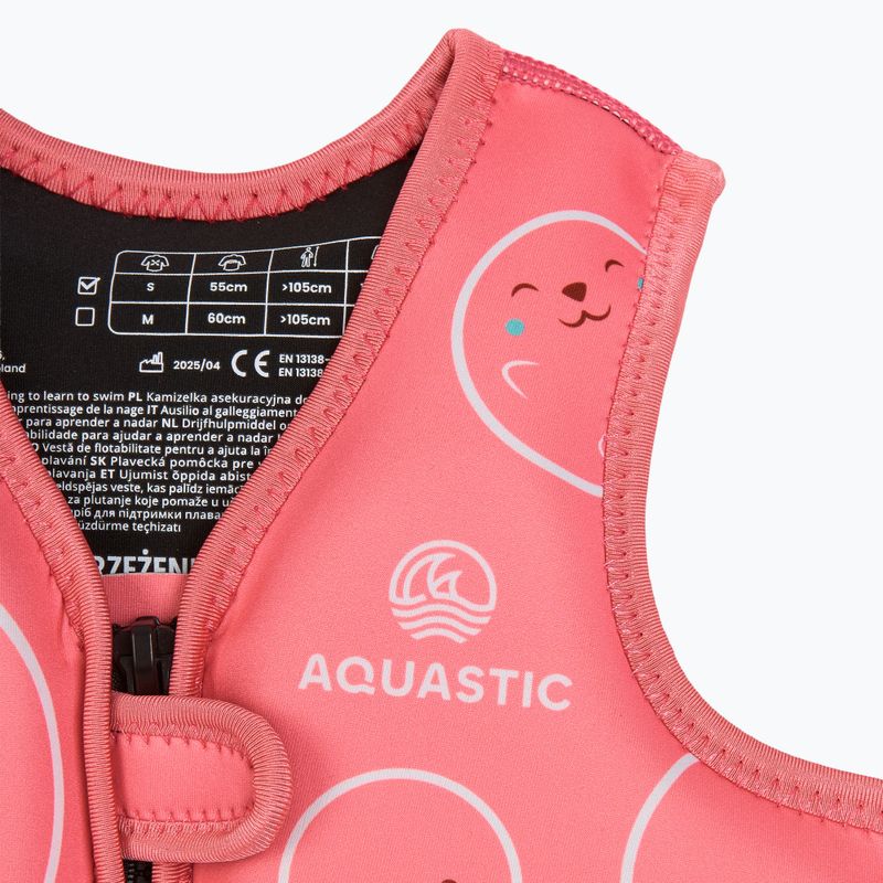 Gilet di galleggiamento per bambini AQUASTIC Junior rosa 3