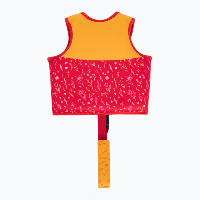 Gilet di galleggiamento per bambini AQUASTIC Junior rosa/giallo 2