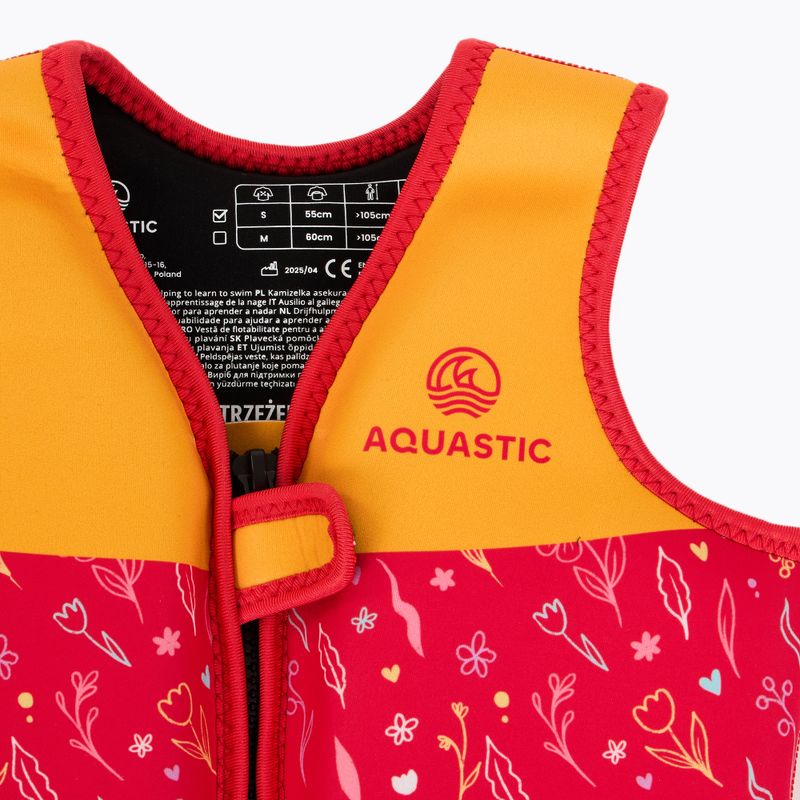 Gilet di galleggiamento per bambini AQUASTIC Junior rosa/giallo 3