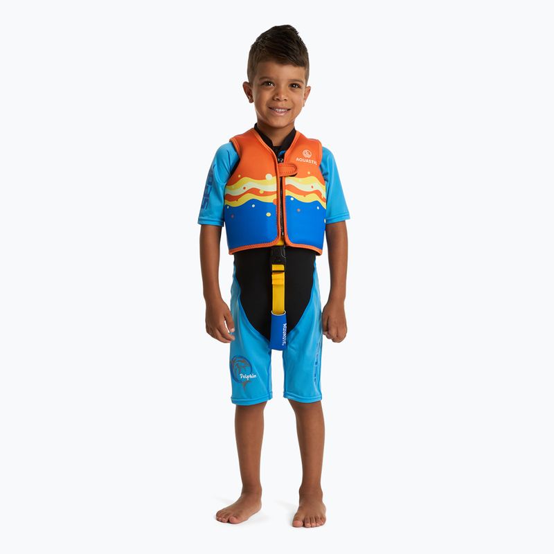 Gilet di assicurazione AQUASTIC Junior arancio/blu 4