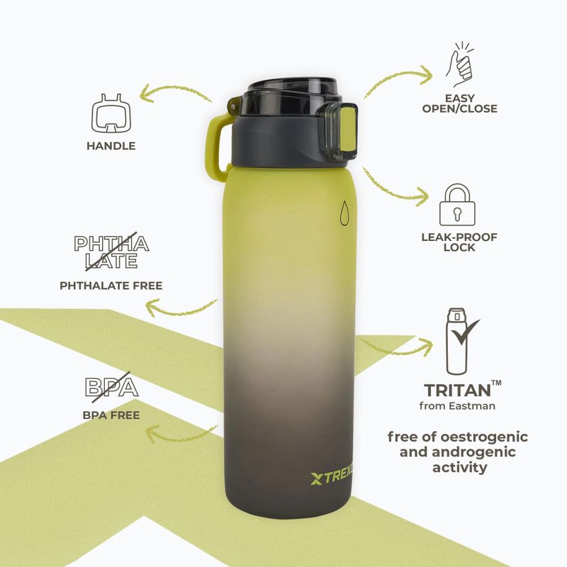 XTREXO Haust 1000 ml bottiglia giallo/nero 3