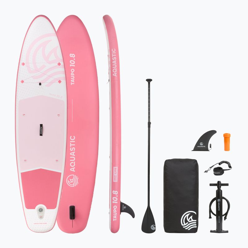 Set tavola SUP gonfiabile AQUASTIC Taupo 10'8" allround pink
