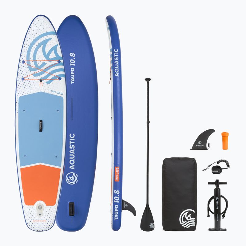 Set tavola SUP gonfiabile AQUASTIC Taupo 10'8" allround blue
