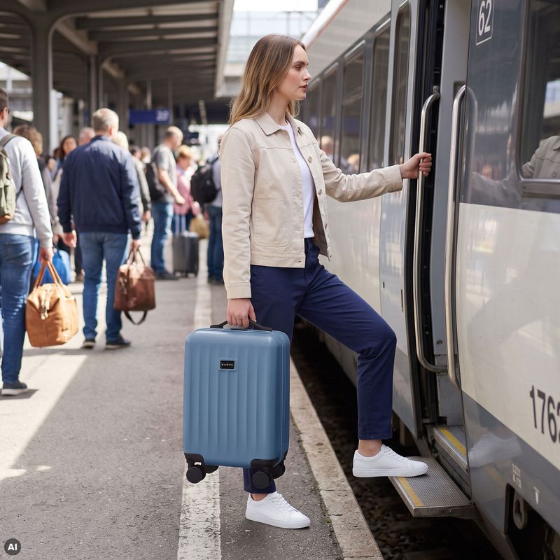 Valigia da viaggio per cabina Kadva Domingo Blue 16