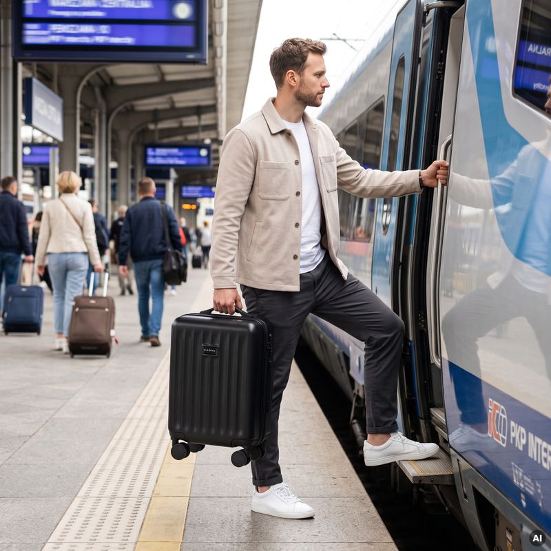 Valigia da viaggio per cabina Kadva Domingo Black 10