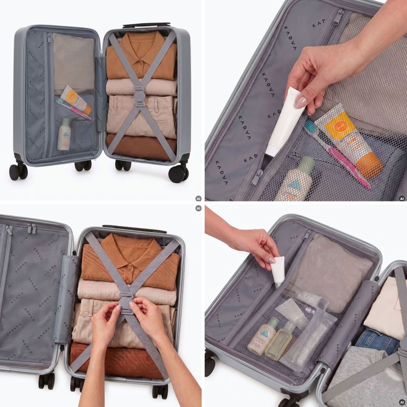 Valigia da viaggio per cabina Kadva Domingo Silver 7
