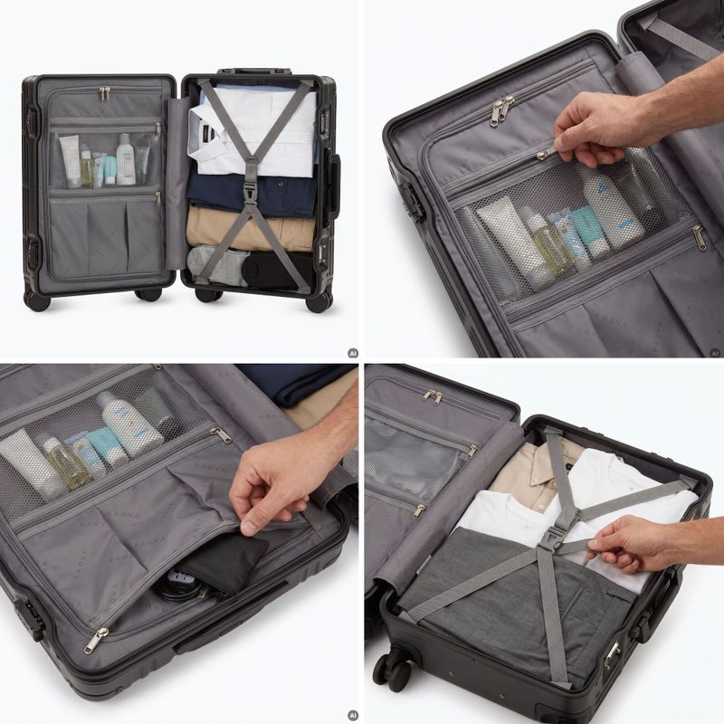 Valigia da viaggio Kadva Tigre 37l Black 8