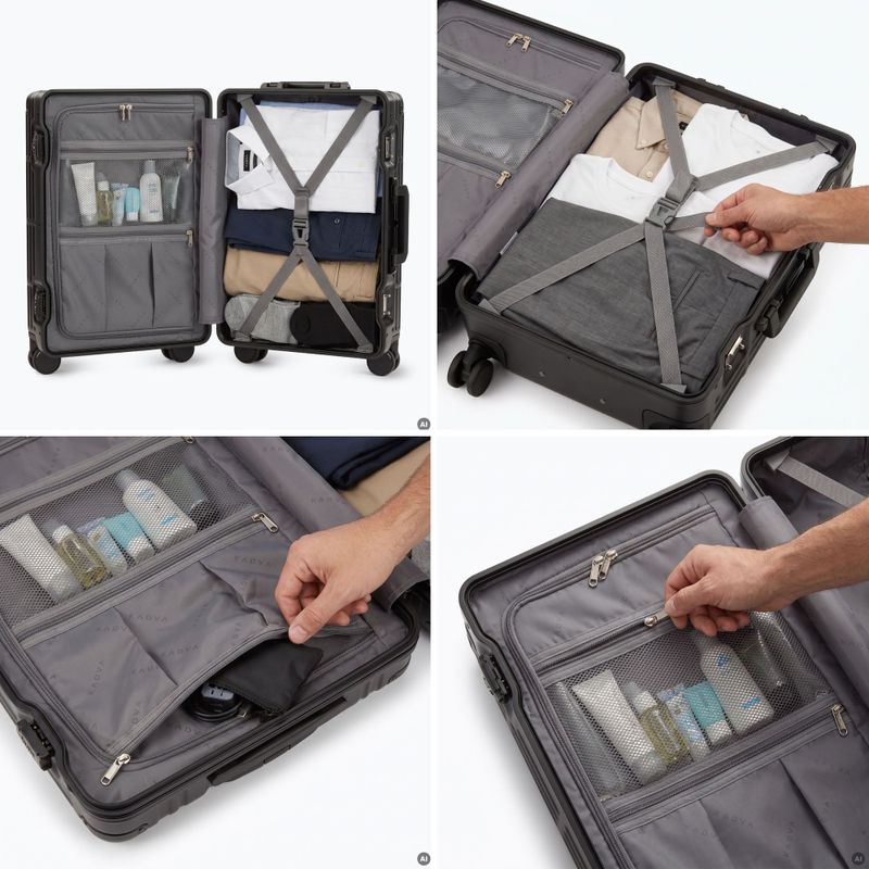 Valigia da viaggio media Kadva Tigre 64l Black 8
