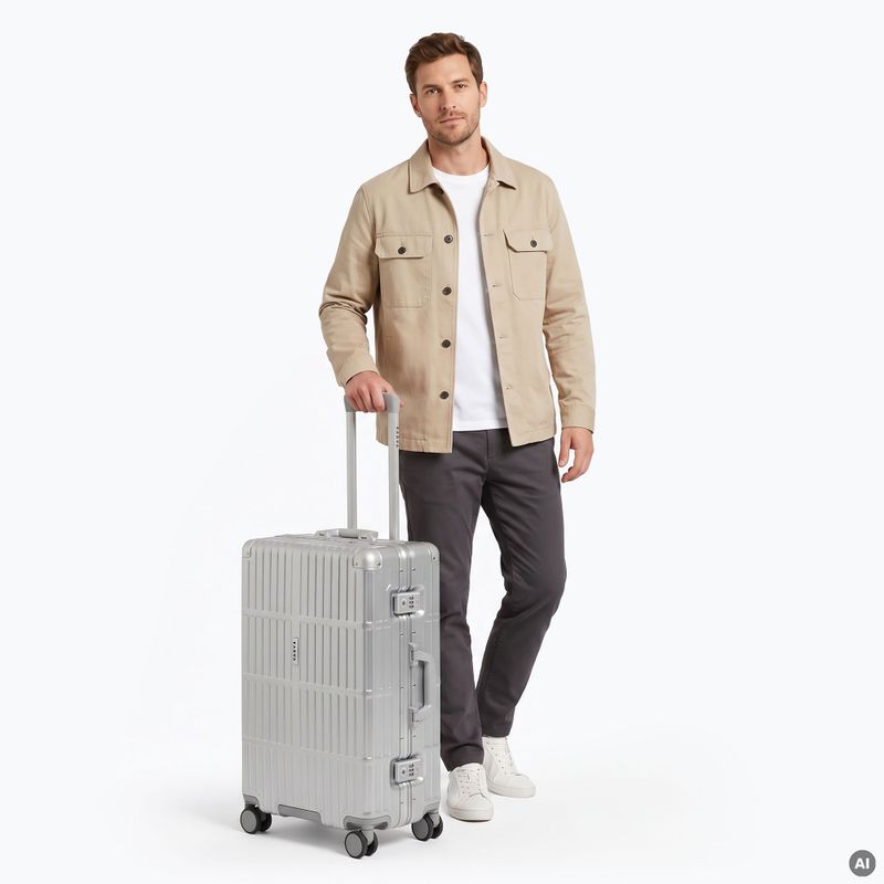 Valigia da viaggio media Kadva Tigre 64l Silver 2