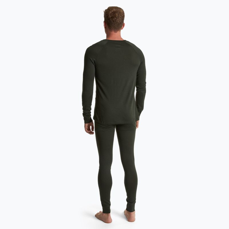 Set intimo termico WOOLCANO uomo 100% Merino SET0540 verde 2