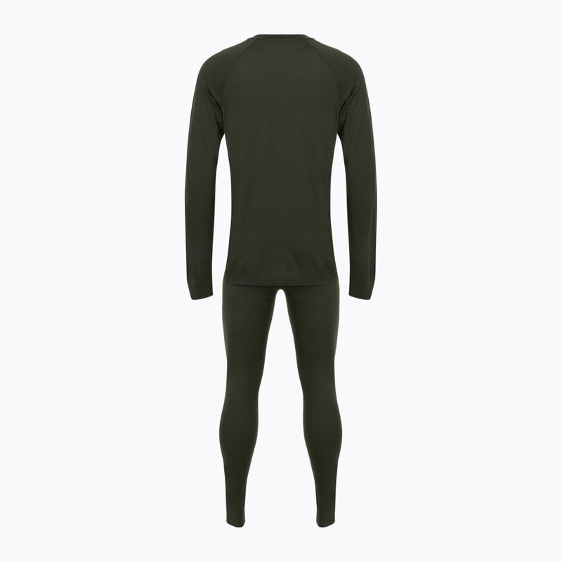 Set intimo termico WOOLCANO uomo 100% Merino SET0540 verde 12