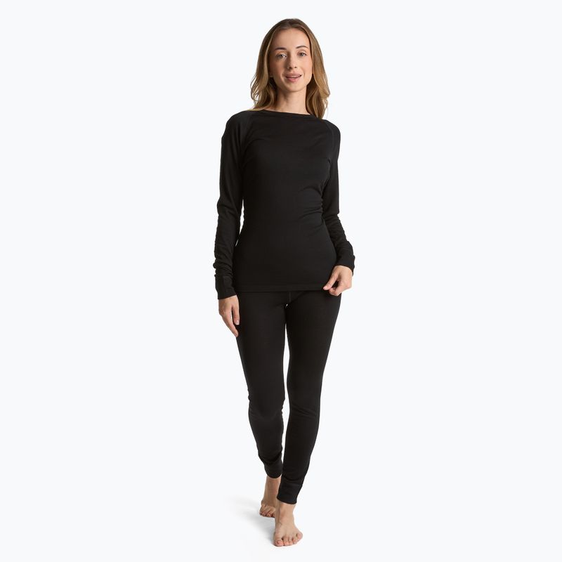 Felpa termica da donna WOOLCANO 100% Merino TOP0541 nero 2