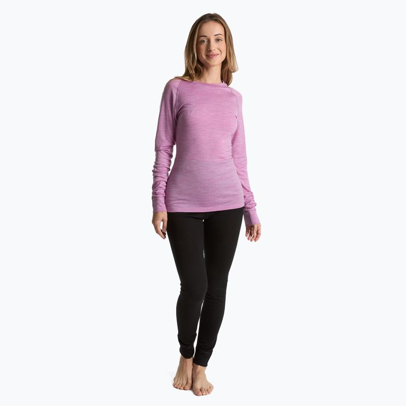 Felpa termica da donna WOOLCANO 100% Merino TOP0541 viola 2