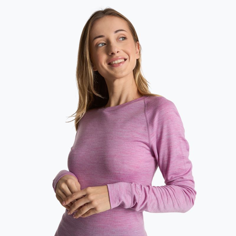 Felpa termica da donna WOOLCANO 100% Merino TOP0541 viola 4