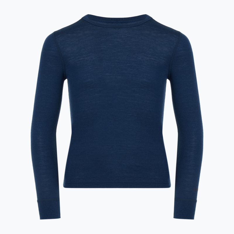 Set di biancheria intima termica per bambini WOOLCANO Merino 100% SET0683 blu navy 4