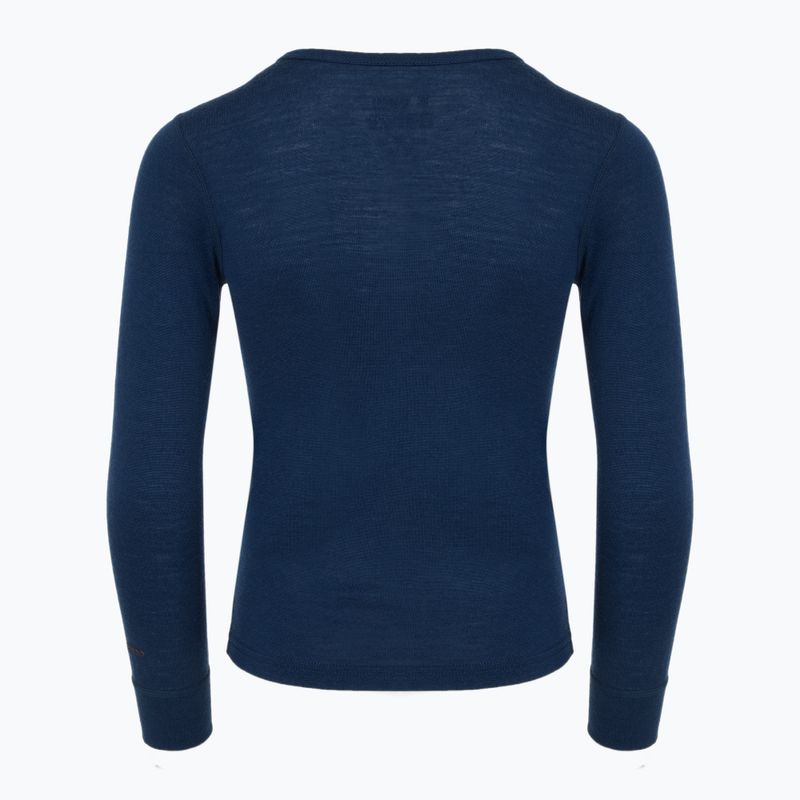 Set di biancheria intima termica per bambini WOOLCANO Merino 100% SET0683 blu navy 5