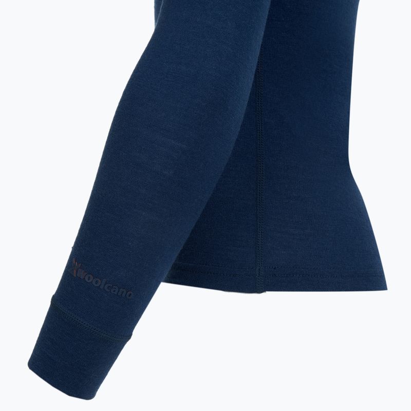 Set di biancheria intima termica per bambini WOOLCANO Merino 100% SET0683 blu navy 6