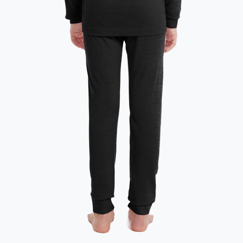 WOOLCANO pantaloni termici da bambino Merino 100% PANT0975 nero 2