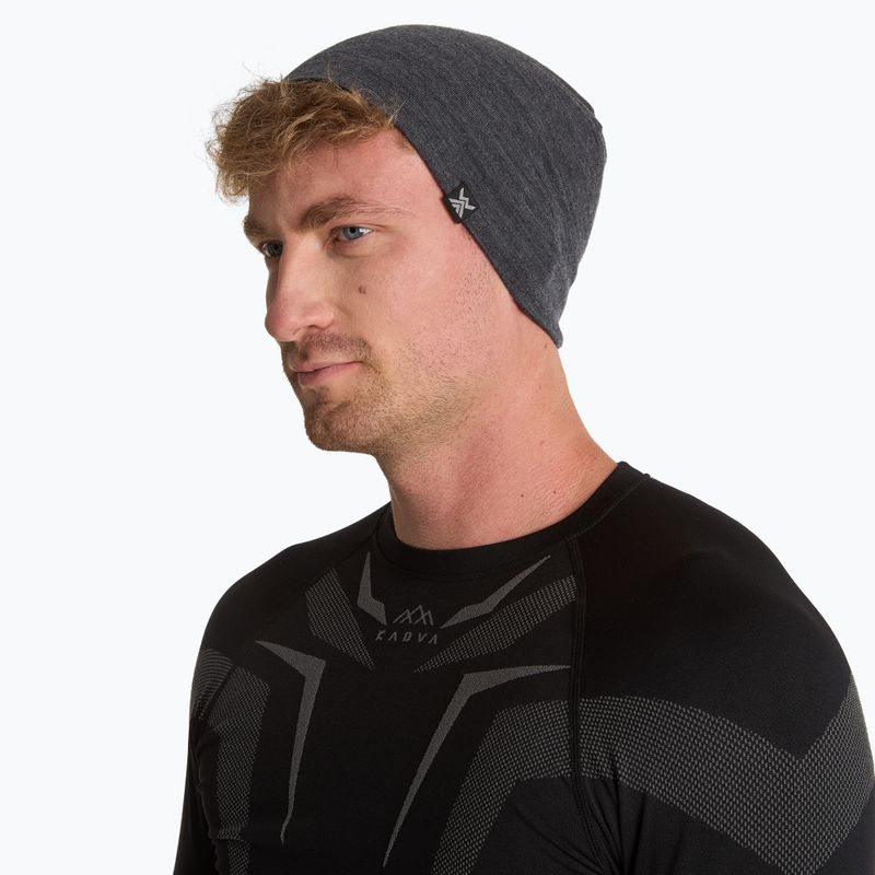 LANA MERINO 100% cappello HAT0441 grigio