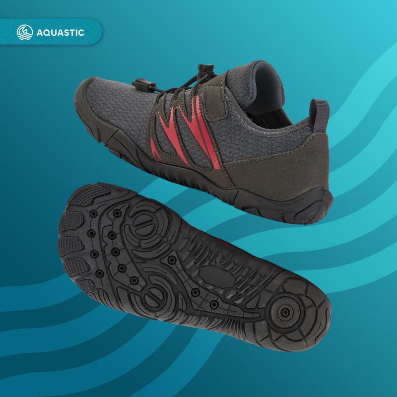 AQUASTIC Mayor scarpe da acqua grigie 5