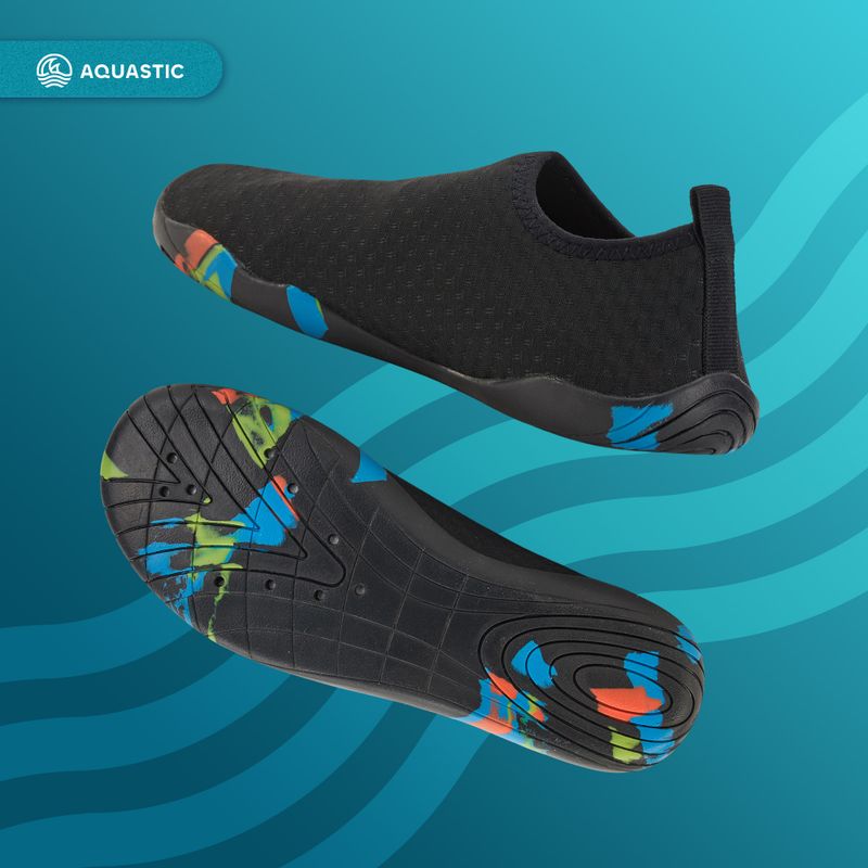 AQUASTIC Panam scarpe da acqua nere 5
