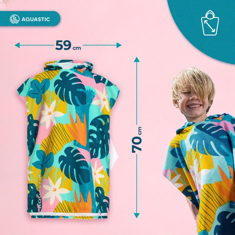 Poncho per bambini AQUASTIC Sunny JR fiori 15