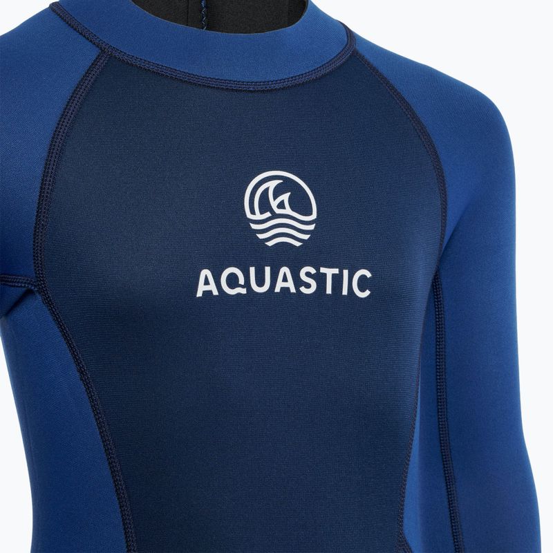 Schiuma da nuoto per bambini AQUASTIC Wavey LG Jrb 2 mm blu navy/blu 4