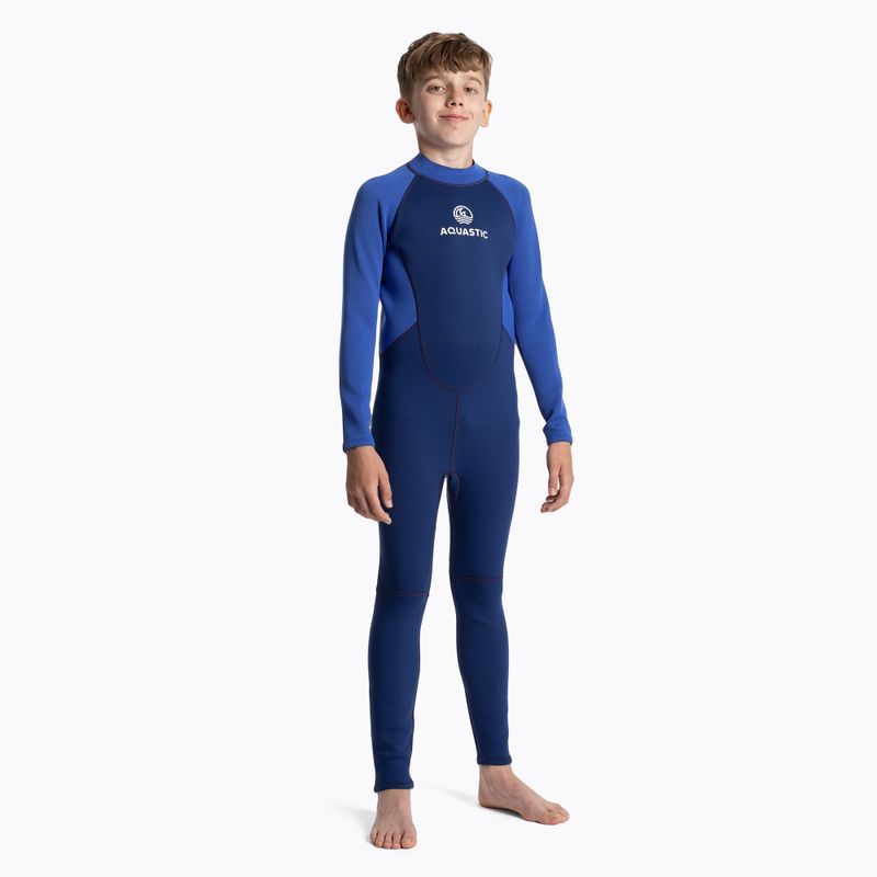 Schiuma da nuoto per bambini AQUASTIC Wavey LG Jrb 2 mm blu navy/blu 2