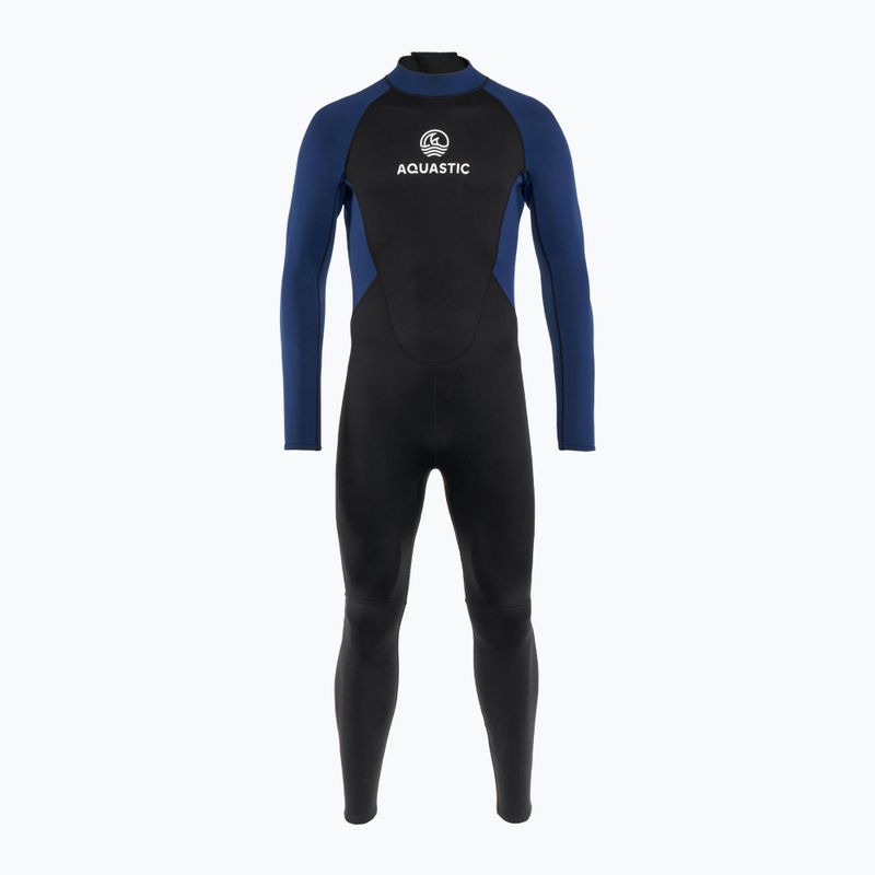 Muta da nuoto da uomo AQUASTIC Wavey LG 2 mm nero/blu 2