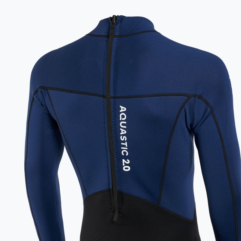 Muta da nuoto da uomo AQUASTIC Wavey LG 2 mm nero/blu 5