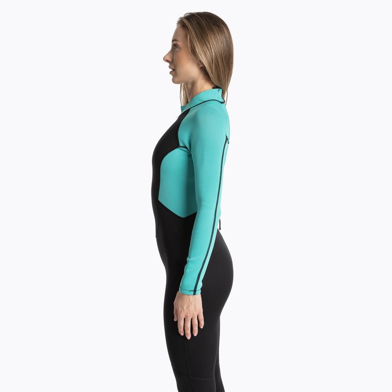 Muta da nuoto da donna AQUASTIC Wavey LG WMNS 2 mm nero/menta 4