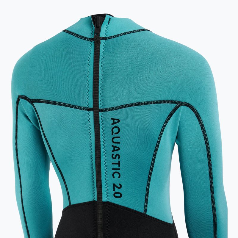Muta da nuoto da donna AQUASTIC Wavey LG WMNS 2 mm nero/menta 5