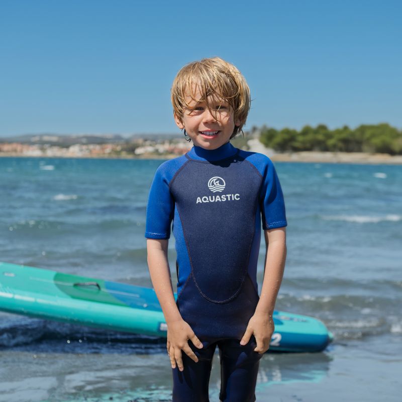 Schiuma da nuoto per bambini AQUASTIC Wavey Jrb 2 mm blu navy/blu 7