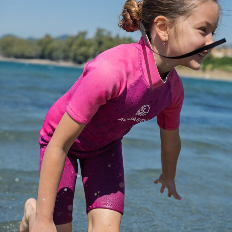 Schiuma da nuoto per bambini AQUASTIC Wavey Jrg 2 mm rosa 13