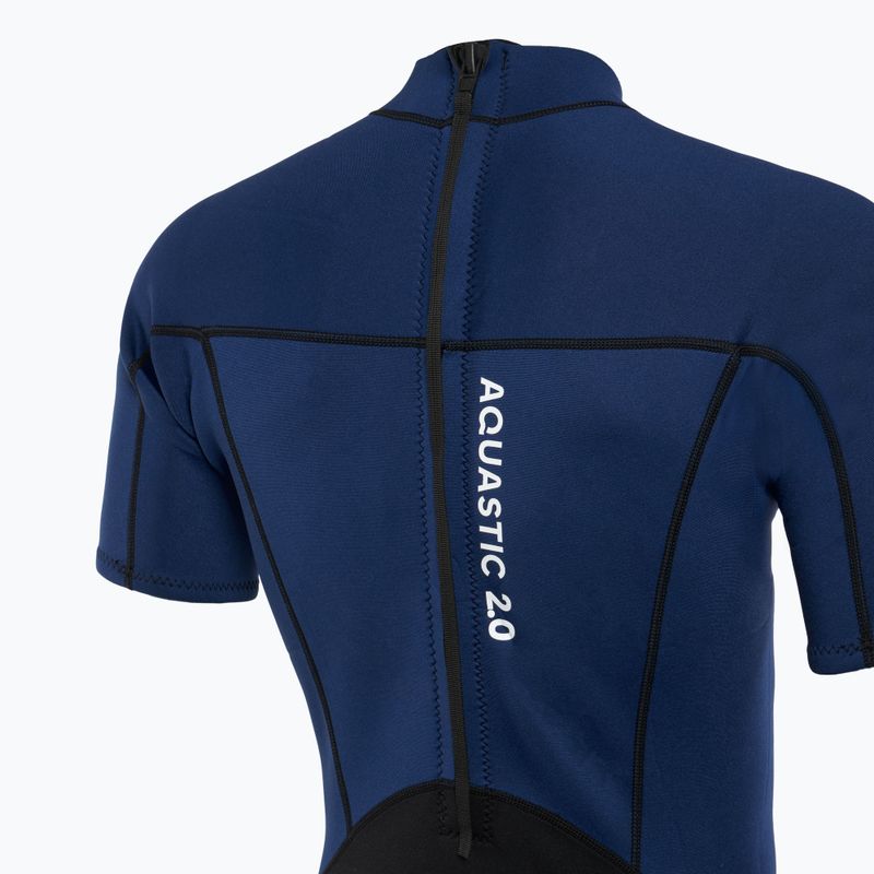 Muta da nuoto da uomo AQUASTIC Wavey 2 mm nero/blu 5