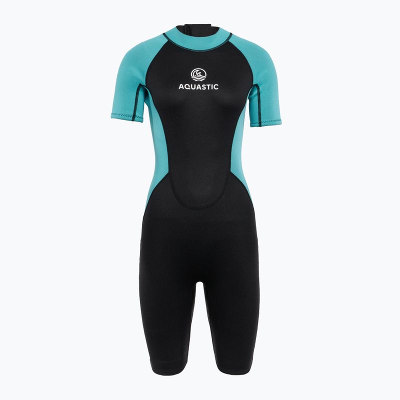 Muta da nuoto da donna AQUASTIC Wavey WMNS 2 mm nero/menta 2