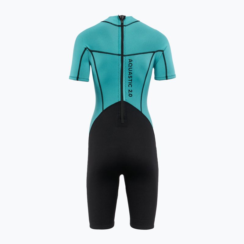 Muta da nuoto da donna AQUASTIC Wavey WMNS 2 mm nero/menta 3