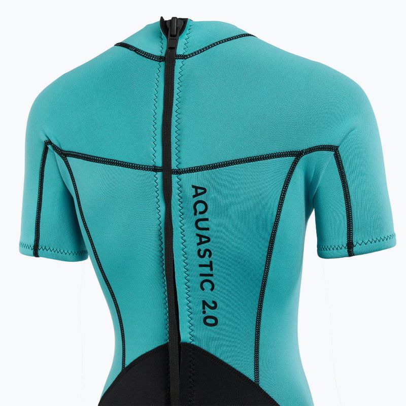 Muta da nuoto da donna AQUASTIC Wavey WMNS 2 mm nero/menta 5