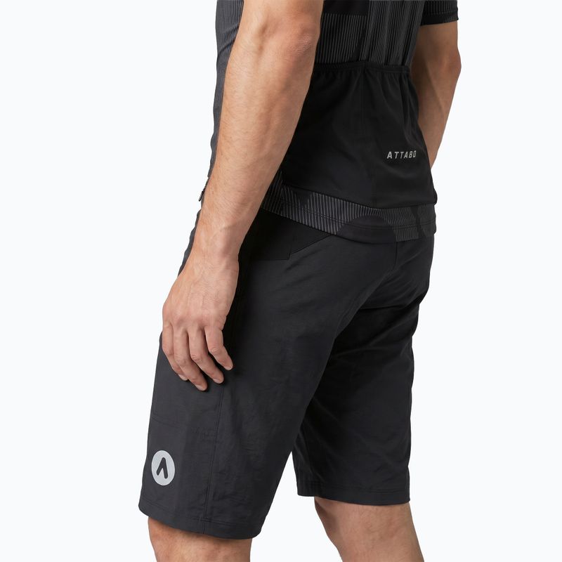 Pantaloncini da ciclismo ATTABO Ryst 2in1 da uomo, nero 3