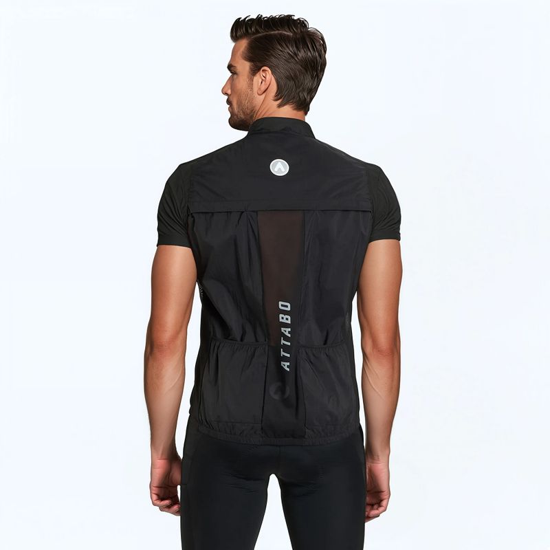ATTABO Gilet Cahayo Gilet da bici antivento nero 3